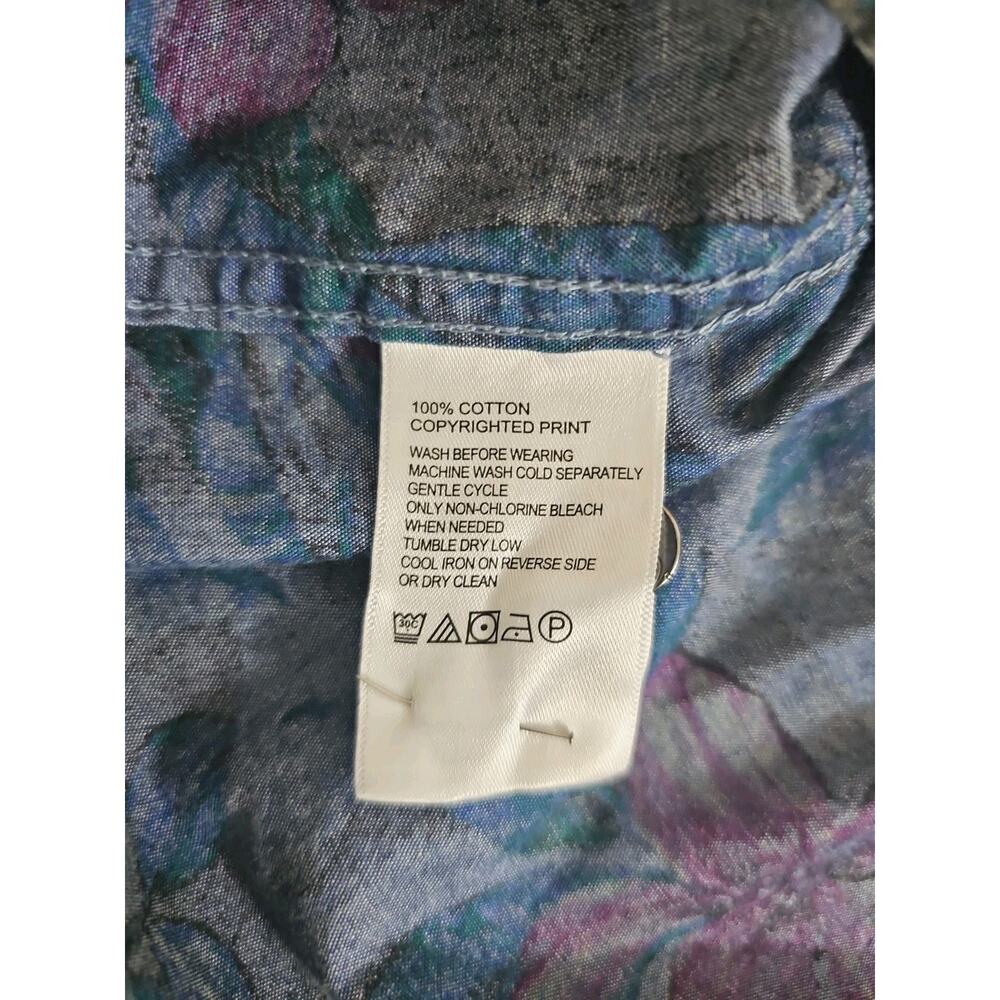 Tommy Bahama ~Men's Size L~ Multicolor Blue Bay Gardens 100% Cotton Shirt NWT - Picture 6 of 16